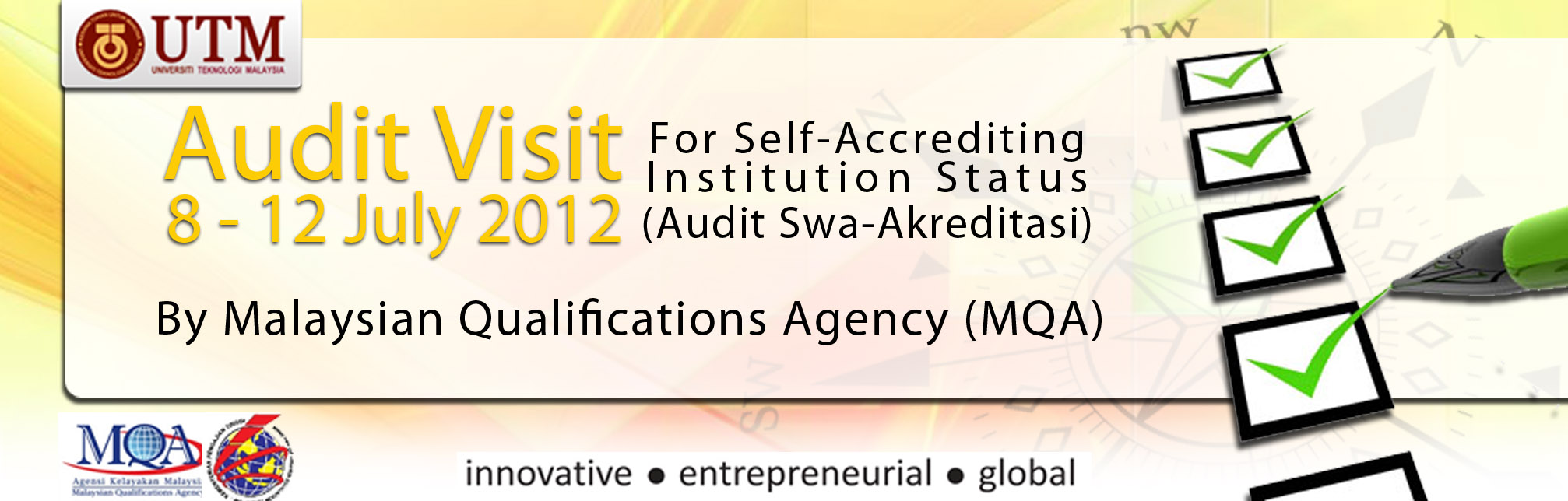 Audit Swaakreditasi UTM 2012